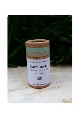 Coco Balm Scent-Free Natural Deodorant - Vegan - Zero Waste - No Aluminium Salts or Bicarb / Baking Soda