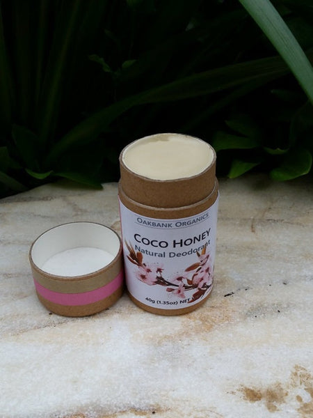 Coco Honey Natural Deodorant - Vegan or Australian Organic Beeswax - Palm Oil Free - Bicarb Free - Zero Waste