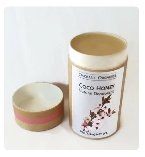 Coco Honey Natural Deodorant - Vegan or Australian Organic Beeswax - Palm Oil Free - Bicarb Free - Zero Waste