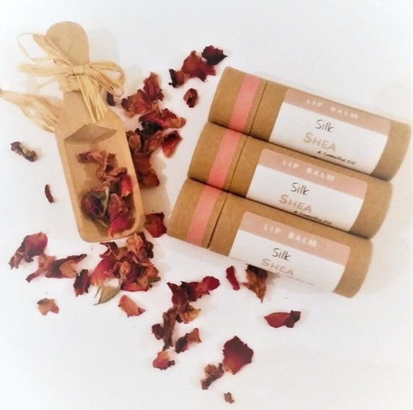 All Natural Shea + Camellia Oil Lip Balm - Unscented - Vegan or Australian Organic Beeswax - Palm Oil Free - Zero Waste
