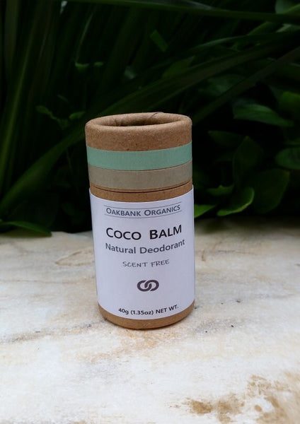 Coco Balm Scent-Free Natural Deodorant - Vegan - Zero Waste - No Aluminium Salts or Bicarb / Baking Soda