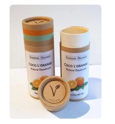 Coco L'Orange Natural Deodorant - Vegan or Australian Organic Beeswax - Palm Oil Free - Bicarb Free - Zero Waste