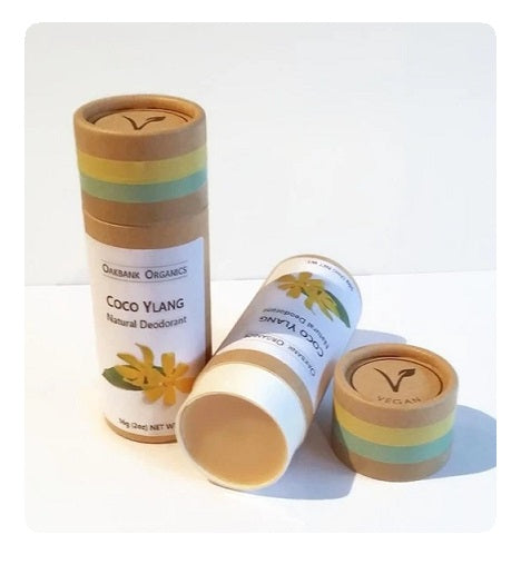 Coco Ylang Natural Deodorant - Vegan or Australian Organic Beeswax - Palm Oil Free - Bicarb Free -  Zero Waste