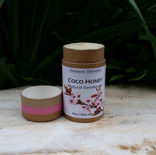 Coco Honey Natural Deodorant - Vegan or Australian Organic Beeswax - Palm Oil Free - Bicarb Free - Zero Waste
