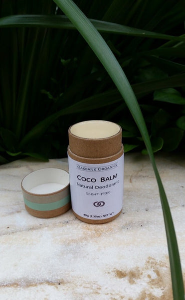 Coco Balm Scent-Free Natural Deodorant - Vegan - Zero Waste - No Aluminium Salts or Bicarb / Baking Soda