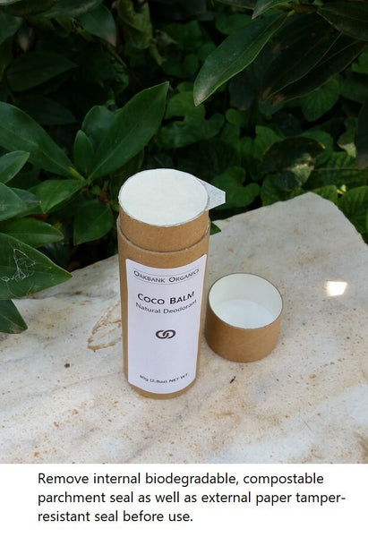 Coco Balm Scent-Free Natural Deodorant - Vegan - Zero Waste - No Aluminium Salts or Bicarb / Baking Soda
