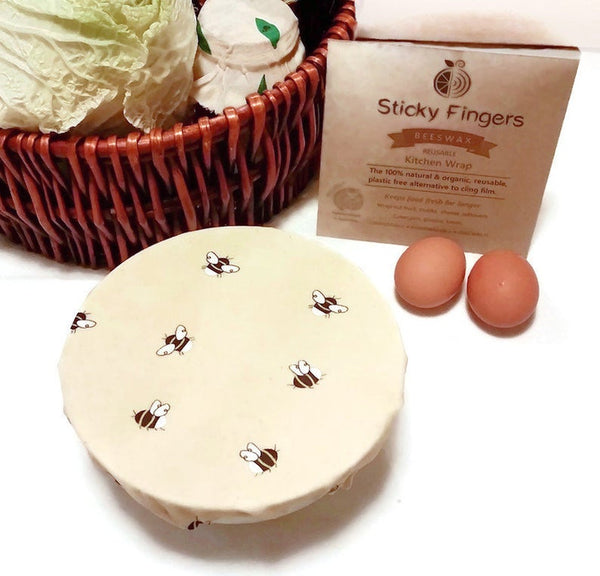 Sticky Fingers Bumblebee Kitchen Wraps - 100% Australian Organic Beeswax