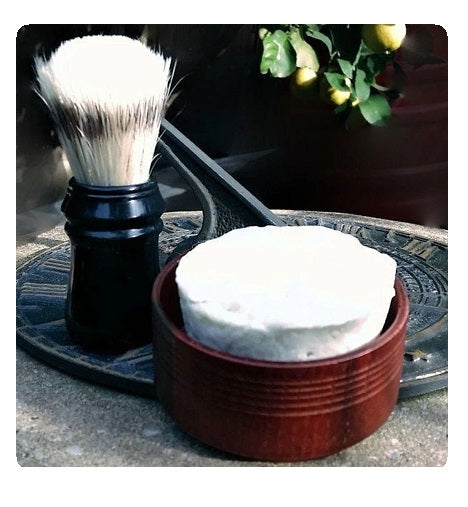 Sandalwood Shave Mug Soap - Natural + Organics - Vegan - Zero Waste