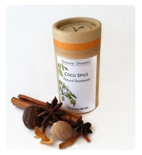 Coco Spice Natural Deodorant - Vegan or Australian Organic Beeswax - Palm Oil Free - Bicarb Free -Zero Waste